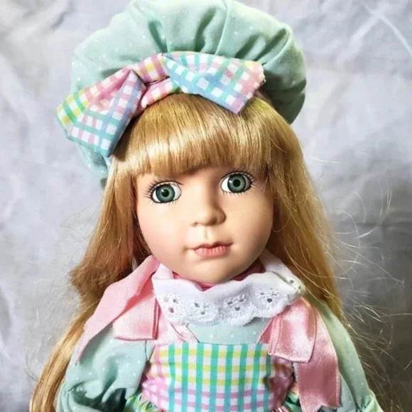 VINTAGE | Porcelain Doll sz 14" Tall - Picture 2 of 9